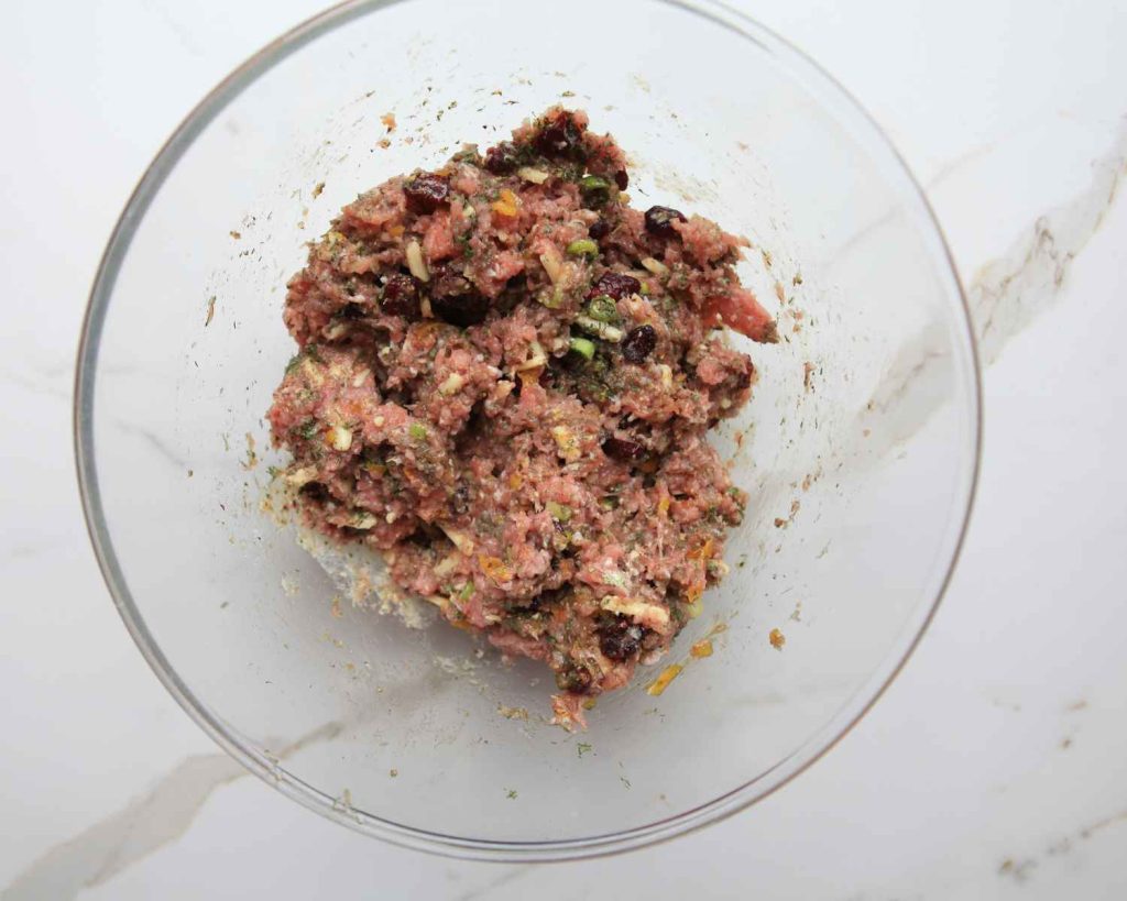 Ingredients mixed together 