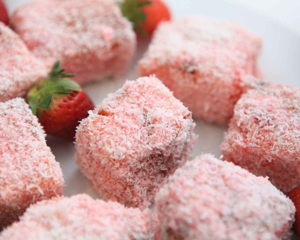 Pink Protein Lamington 