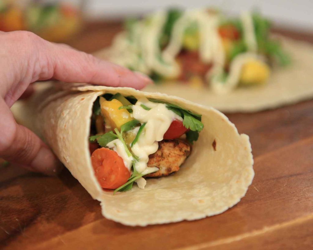 Chicken with Protein Mango Salsa 