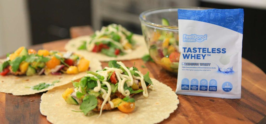 Chicken with Protein Mango Salsa Recipe Header