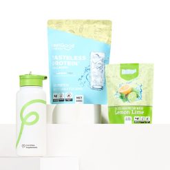 The Active Lifestyle pack with Tasteless Protein, Protein water, and a CPS insulated water bottle