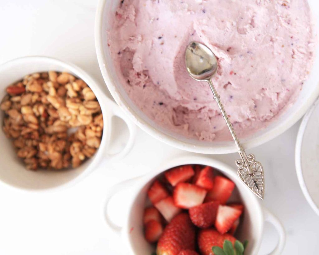 High Protein Mixed Berry Ice Cream