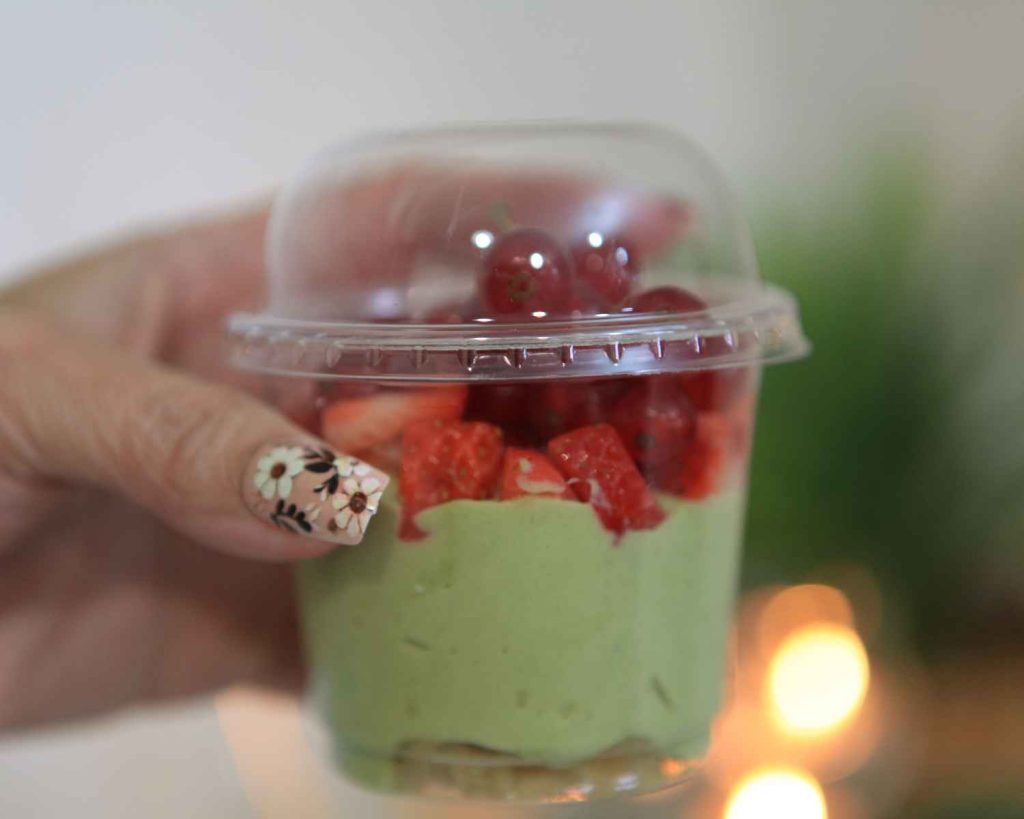 Strawberry Matcha Cheesecake Cups