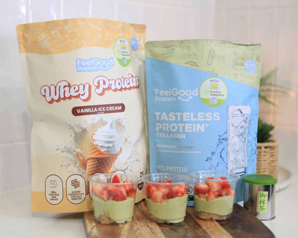 Strawberry Matcha Cheesecake Cups