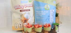 Strawberry Matcha Cheesecake Cups - Recipe Header