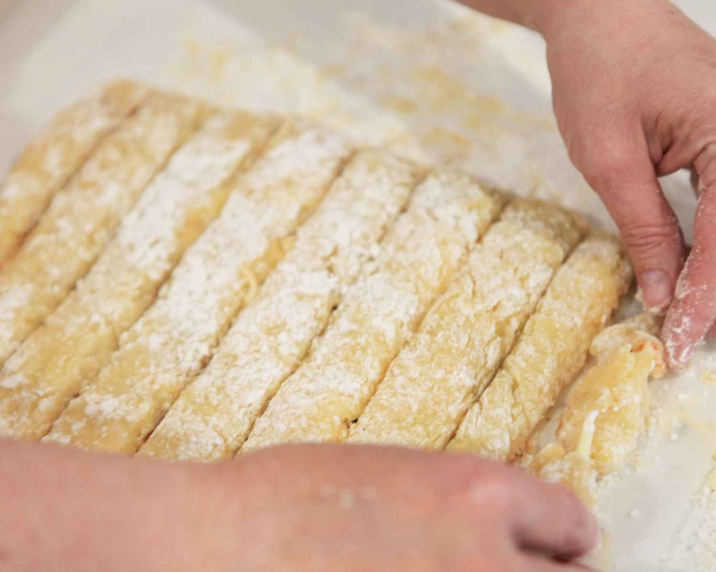 Rolling the Pizza Scroll Sticks