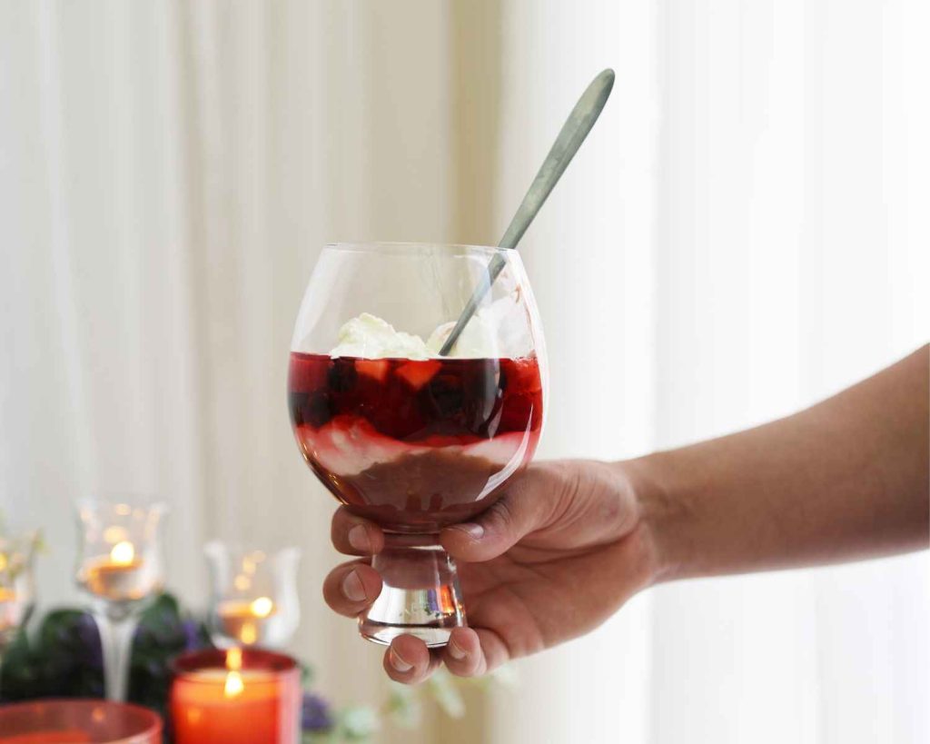 Strawberry Rhubarb Protein Dessert