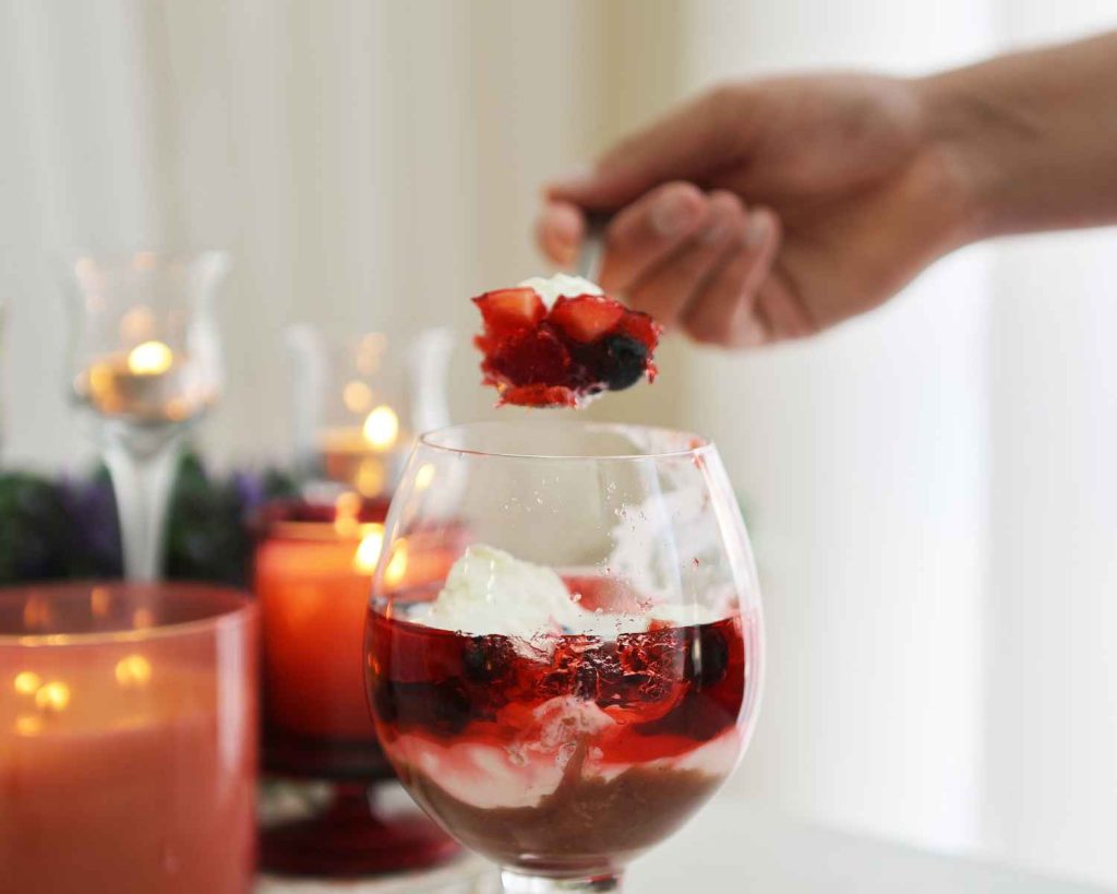 Strawberry Rhubarb Protein Dessert