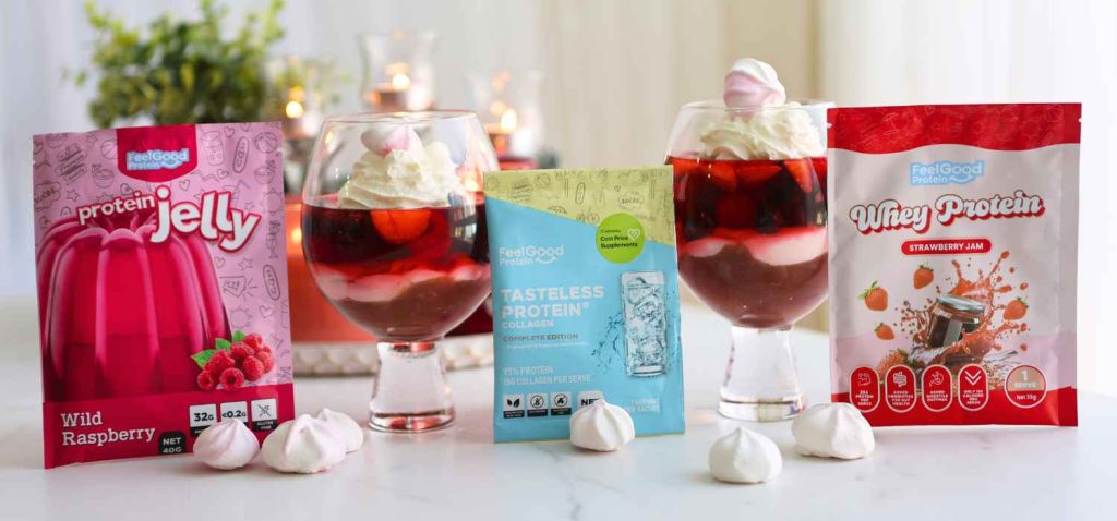 Strawberry Rhubarb Protein Dessert - Website Header