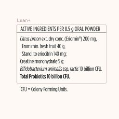 JSHealth Lean+Powder - ingredients list NIP