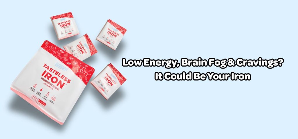 Image of the website header for the Low Energy, Brain Fog & Cravings It Could Be Your Iron blog
