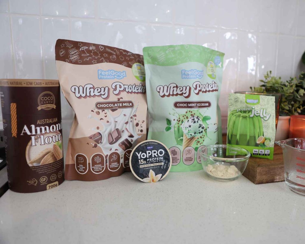 Ingredients for the St Patrick’s Day Protein Cheesecake recipe
