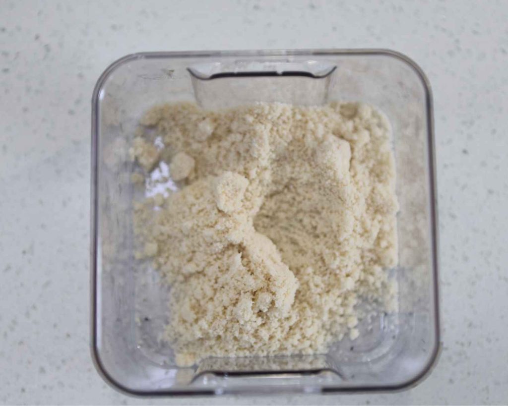 Adding whey protein and almond flour together for the St Patrick’s Day Protein Cheesecake recipe
