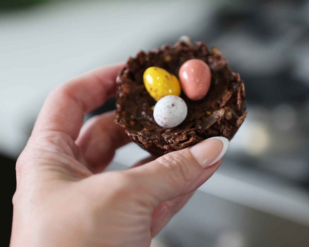 Chocolate Protein Easter Nests 