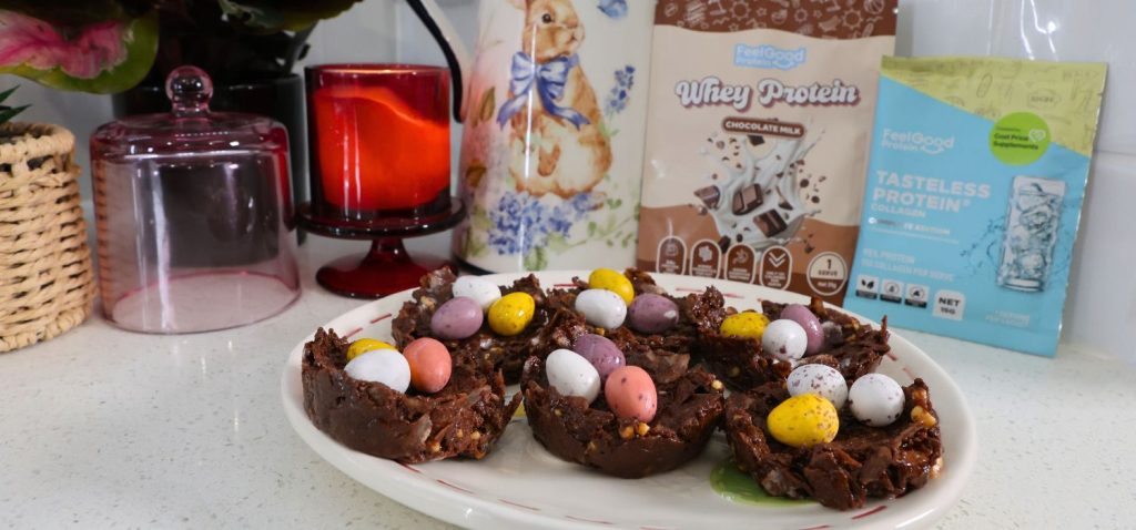 Chocolate Protein Easter Nests - Website Header