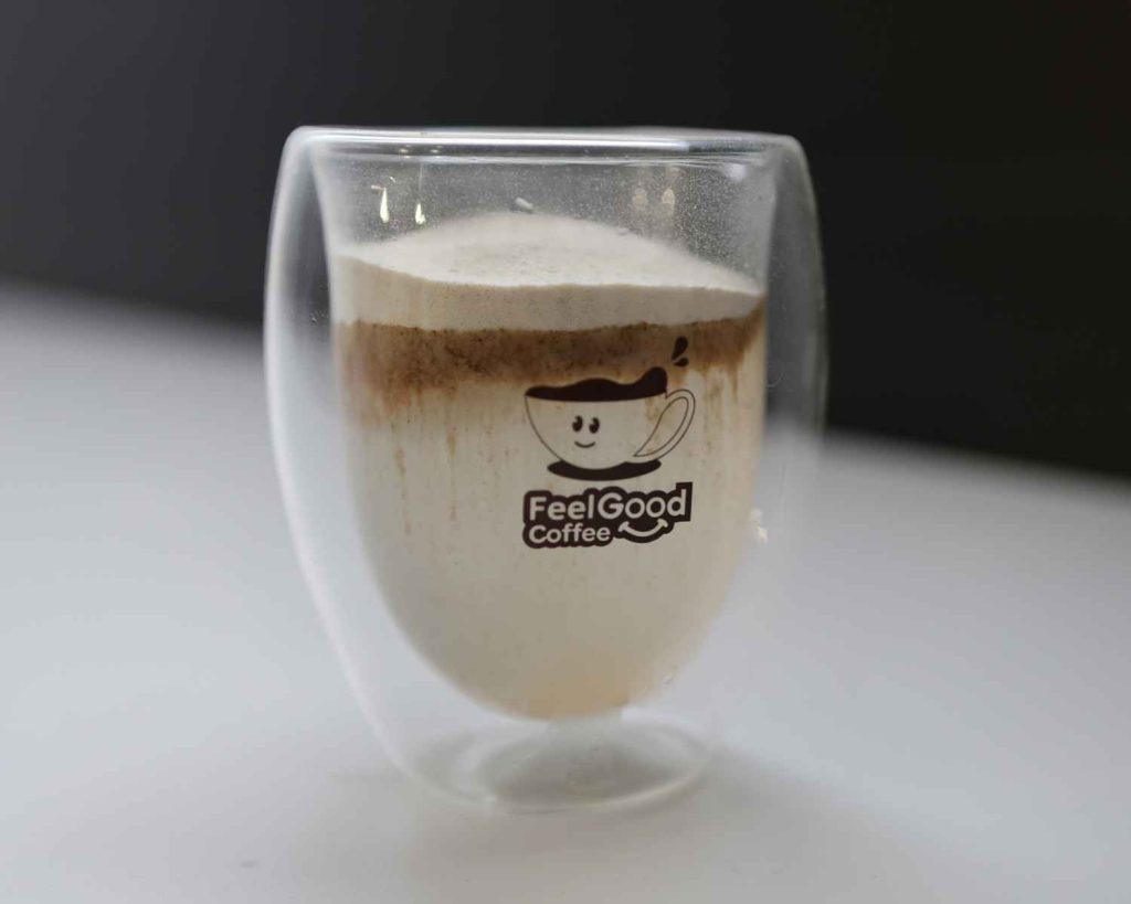 Peanut brittle whey protein mixed into Peanut Protein Chia Pudding recipe