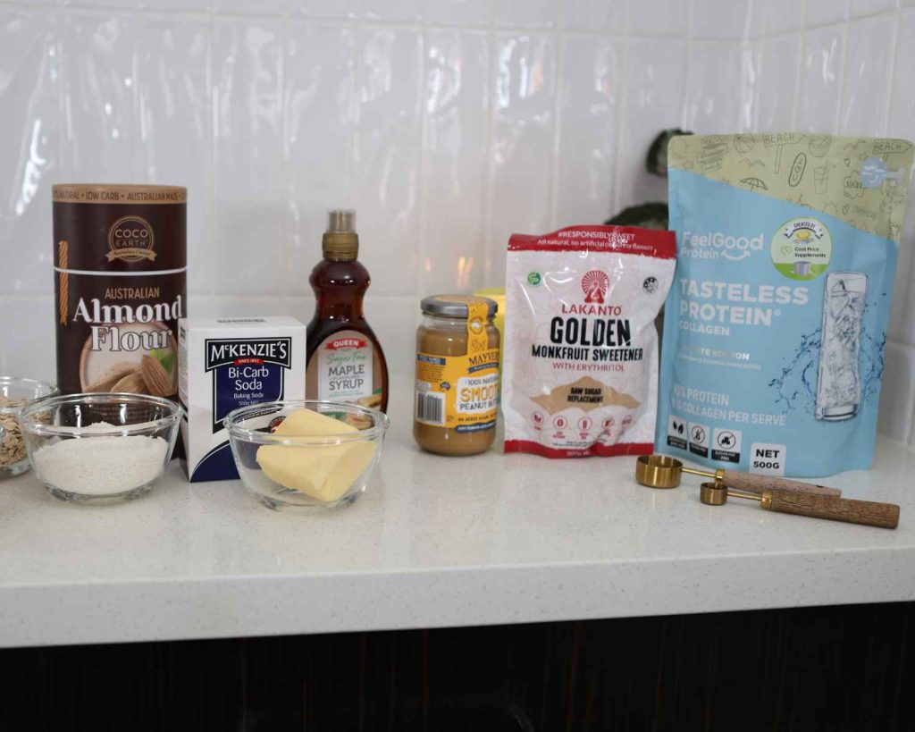Ingredients list for High Protein Anzac Slice recipe