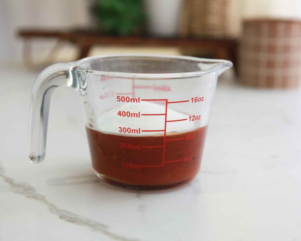 Cup full of napolitana sauce