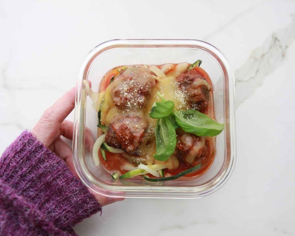Meatballs & Zucchini Noodles Meal Prep